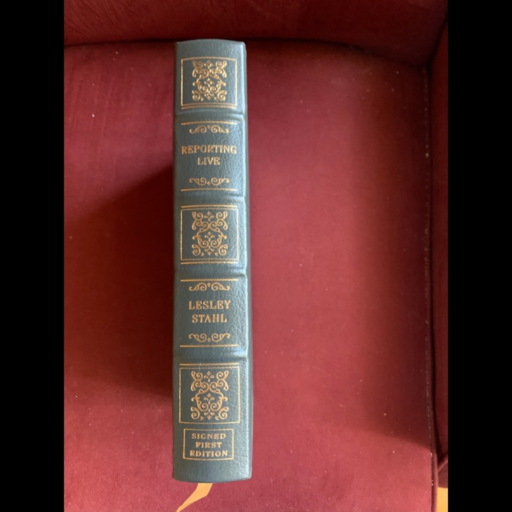 EP signed 1st Ed by Leslie Stahl, leatherbound